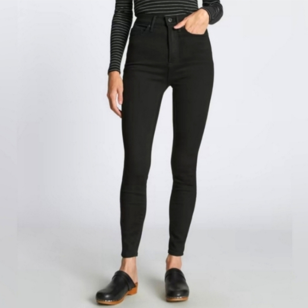 Everlane Black Denim The Curvy High Rise Skinny Jeans Size 27 Regular